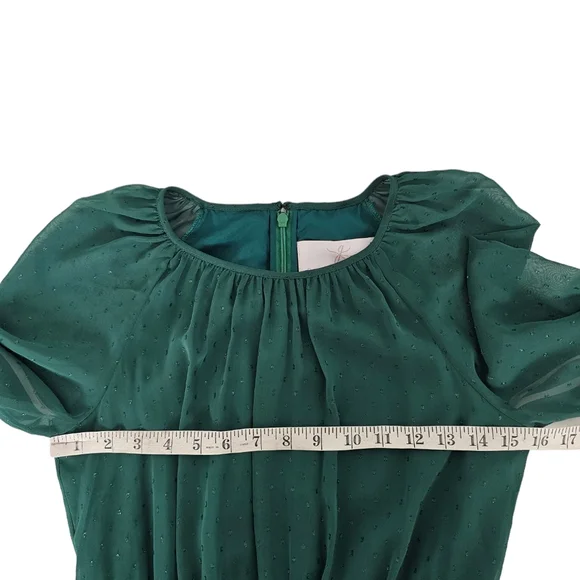 Gal Meets Glam Georgette Dress Maxi Holly Green Dress Size US 2 New With Tags